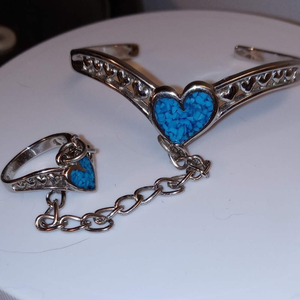 Turquoise ring-bracelet
